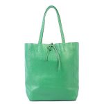 Hermina valódi bőr női táska gyönyörű zöld nagyméretű shopper