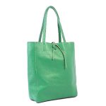 Hermina valódi bőr női táska gyönyörű zöld nagyméretű shopper