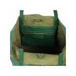 Hermina valódi bőr női táska gyönyörű zöld nagyméretű shopper