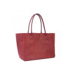 Valódi bőr női kézitáska válltáska nagyméretű bordó A/4