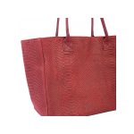 Valódi bőr női kézitáska válltáska nagyméretű bordó A/4