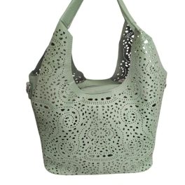 Női táska pasztell zöld tavaszi nyári 2 részes