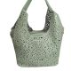 Női táska pasztell zöld tavaszi nyári 2 részes