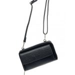 Anni valódi bőr mobiltáska és pénztárca egyben fekete