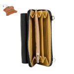 Anni valódi bőr mobiltáska és pénztárca egyben fekete