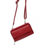 Orsi valódi bőr mobiltelefon táska és pénztáca egyben piros