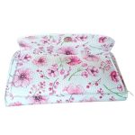 Helga valódi bőr női pénztárca és mobiltelefon táska fehér virágmintás