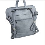 Női hátizsák szürke színben átalakítható többfunkciós nagyméretű