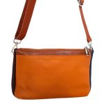 Valódi bőr női táska sok zsebbel szürke barna kék