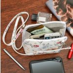 Nikol valódi bőr női válltáska virágmintás kisméretű