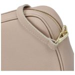 Italy valódi Bőr Női táska bézs kisméretű prémium olasz