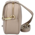 Italy valódi Bőr Női táska bézs kisméretű prémium olasz