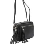 Elegáns fekete női táska kisméretű ráhajtós