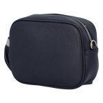 Italy valódi Bőr Női táska sötétkék kisméretű prémium olasz