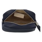 Italy valódi Bőr Női táska sötétkék kisméretű prémium olasz