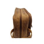 Bőr neszeszer férfi kozmetikai táska prémium luxus minőség barna színű Green Wood