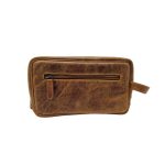 Bőr neszeszer férfi kozmetikai táska prémium luxus minőség barna színű Green Wood