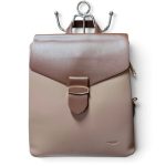 Herisson Firenze női hátizsák elegáns ecobőr divattáska barna camel