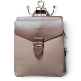   Herisson Firenze női hátizsák elegáns ecobőr divattáska barna camel