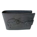 Horgász bőr férfi pénztárca fekete színben RFID védelemmel Hunter