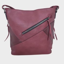 Női táska bordó színben kényelmes átvetős crossbody