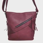 Női táska bordó színben kényelmes átvetős crossbody