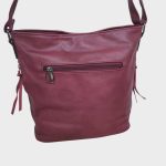 Női táska bordó színben kényelmes átvetős crossbody