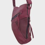 Női táska bordó színben kényelmes átvetős crossbody