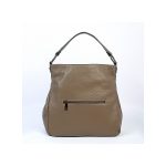 Valódi bőr női táska bézs Made in Italy nagyméretű válltáska