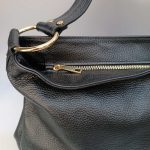 Vénusz valódi bőr női táska nagyméretű fekete Natascia