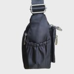 Fekete női válltáska kényelmes crossbody sokzsebes