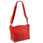 Valódi bőr női táska piros színben