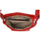 Valódi bőr női táska piros színben