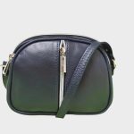 Valódi bőr női táska zöld barna