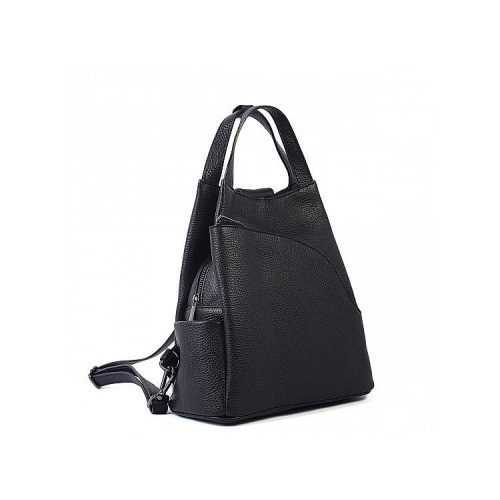 Norina valódi bőr női hátizsák fekete színű prémium