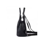 Norina valódi bőr női hátizsák fekete színű prémium