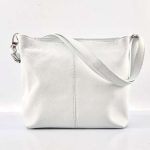 Ágota valódi bőr női táska fehér színben 35 cm