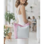 Hanna valódi bőr női táska különleges pink fehér