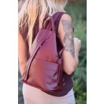 Cipra valódi bőr női hátizsák sötétkék színben