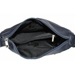 Almanda valódi bőr női táska sötétkék színben közepes méretű