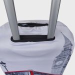 Bőröndhuzat M-es méretű bőröndre elasztikus anyagú piros