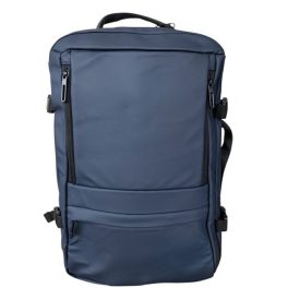   Kézipoggyász hátizsák latoptartós bővíthető 45x35x15/20 cm sötétkék vízálló