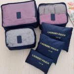 Bőröndrendező szett 6 részes sötétkék