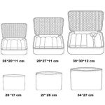 Bőröndrendező szett 6 részes sötétkék