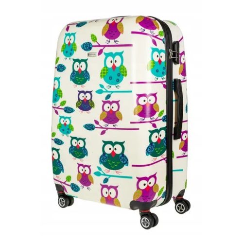 Bőrönd kabin méret strapabíró erős 55 cm Wizz Rya baglyos