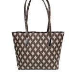 Dolli nagyméretű női válltáska barna bézs 38 cm