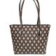 Dolli nagyméretű női válltáska barna bézs 38 cm