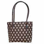 Dolli nagyméretű női válltáska barna bézs 38 cm
