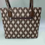 Dolli nagyméretű női válltáska barna bézs 38 cm