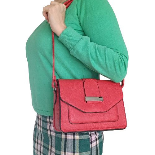 Florica piros női táska elegáns kisméretű